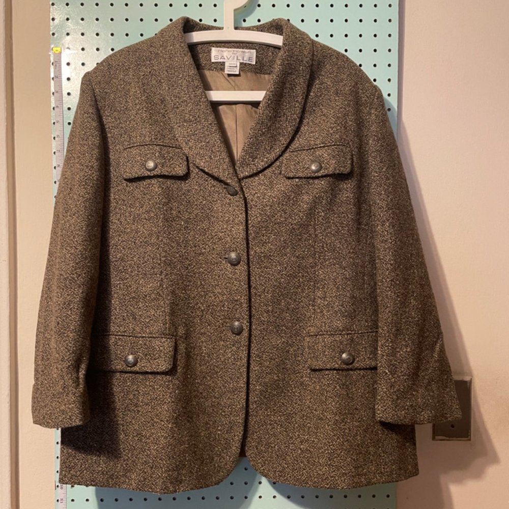 Rena Rowan for Saville Brown Tweed Suit Jacket